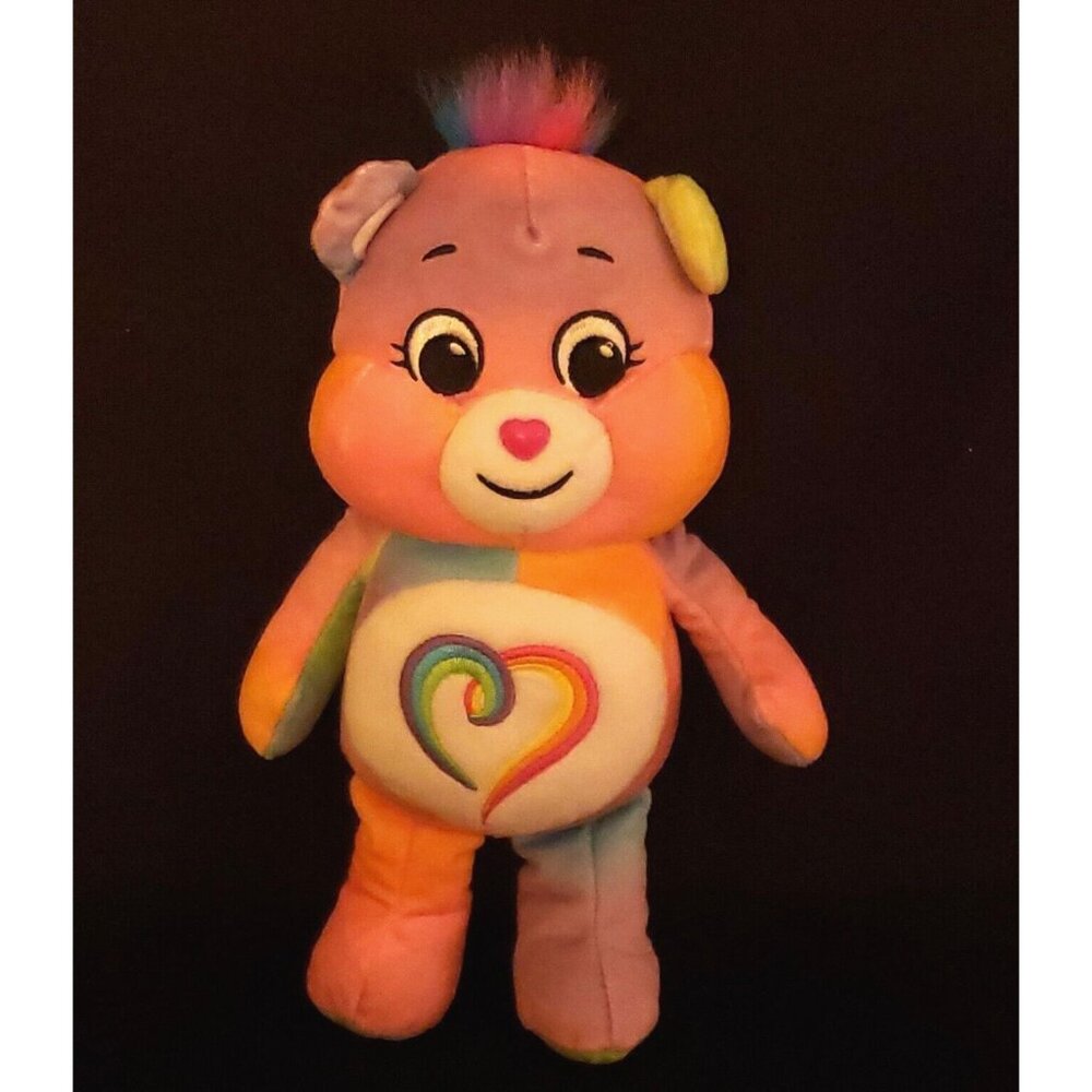 Care Bear Plush Lot 8 Vintage to Modern Tie Dye Cheer Share Friend Rainbow Color - Picture 2 of 13